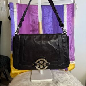 Tory Burch Black Leather Shoulder Bag